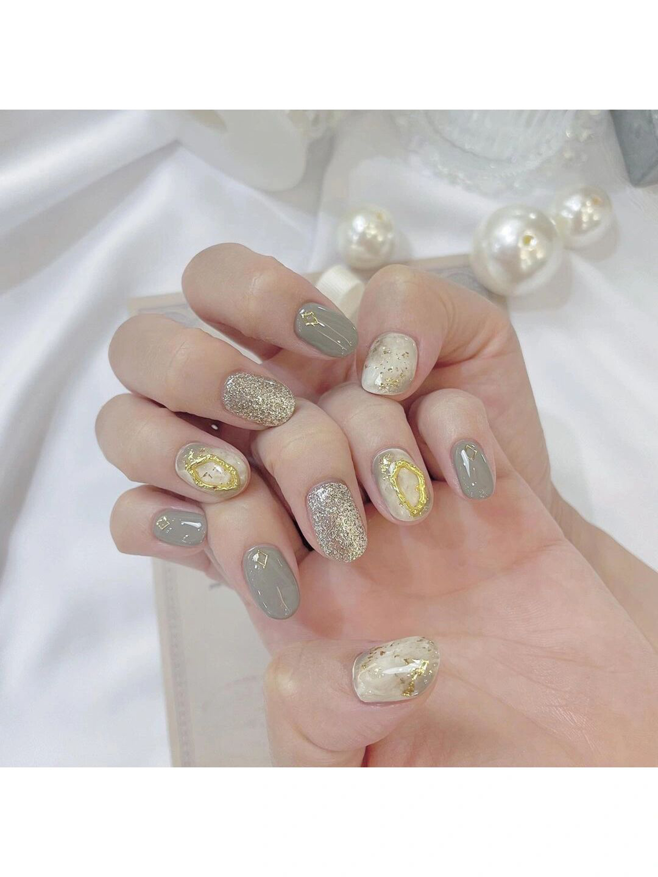 Pastel Simple Short Round Nails shown as a nail art design with pastel, simple, cute, round and short details.
