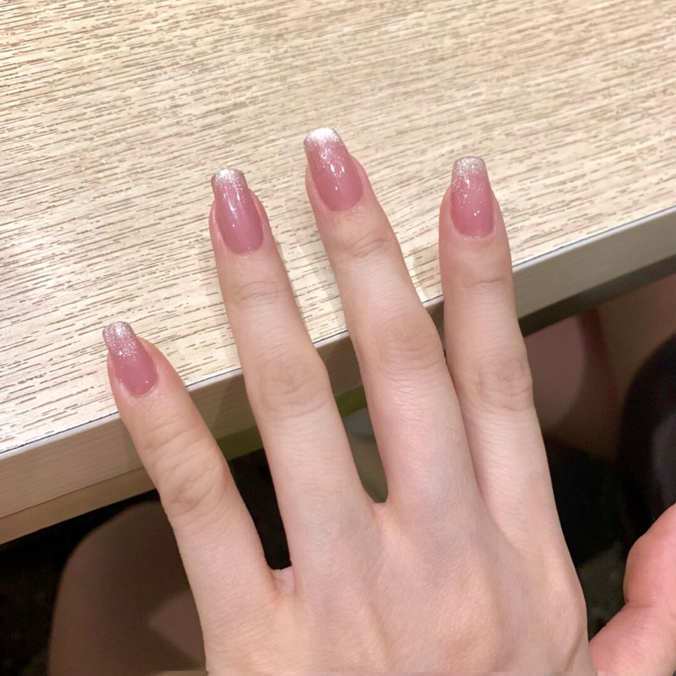 Pink and White Glitter Nails shown as a nail art design with pink, white, glitter, elegant and medium details.